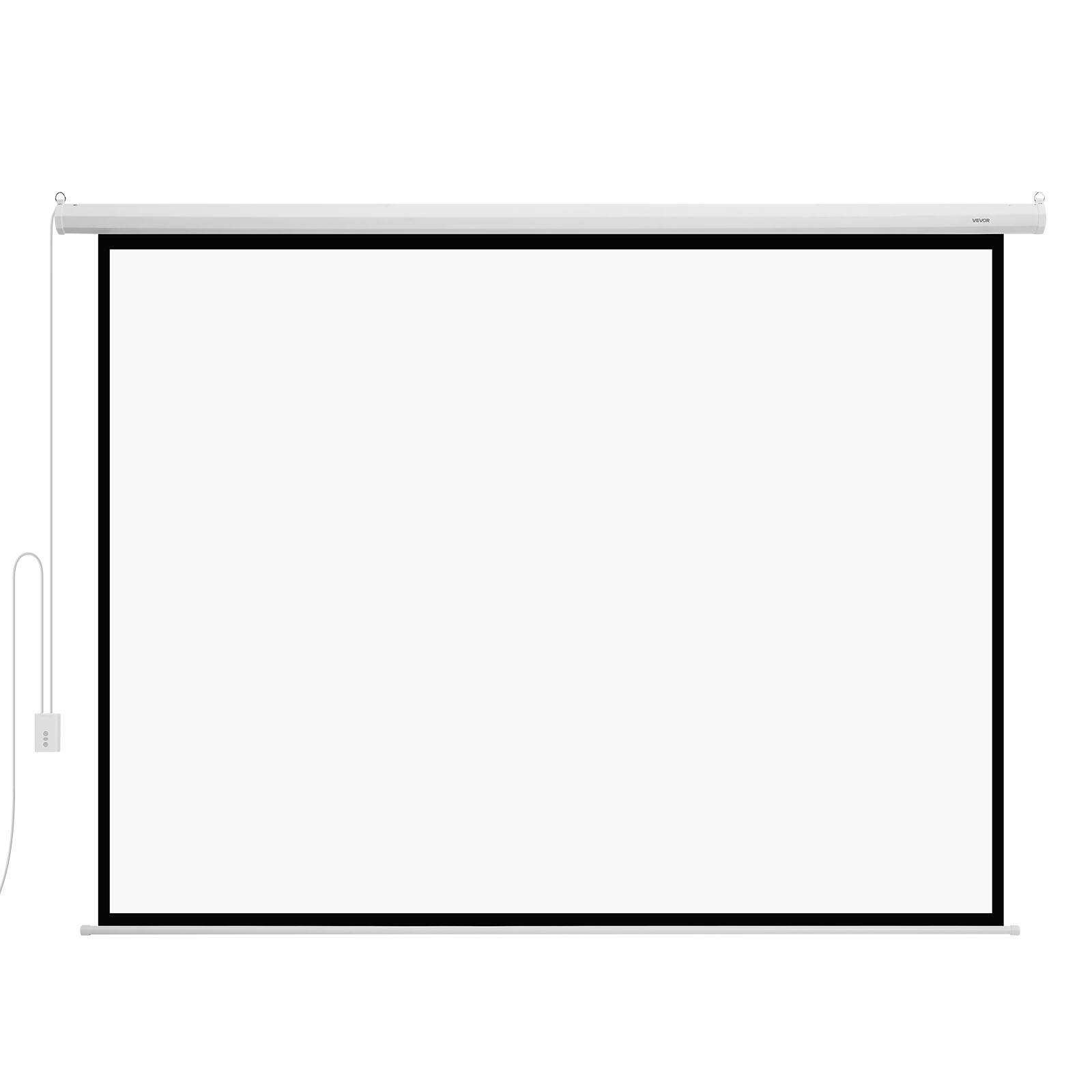 Alt View 5. VEVOR - Motorized Projector Screen, 120 inch 4:3 1080 HD Electric Projector Screen, Wall Mounted Projection Dispaly Projector - White.