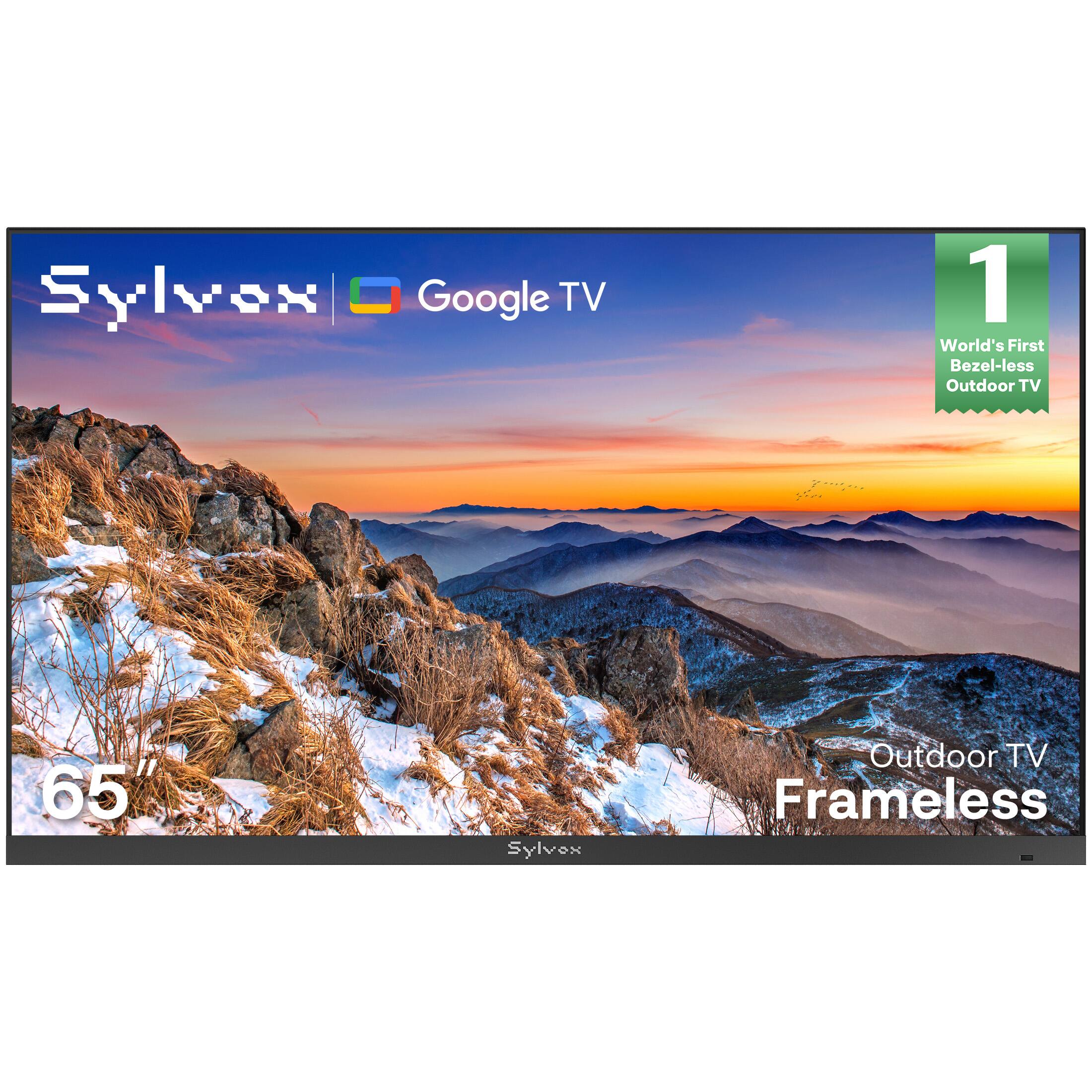 Sylvox - 65" Smart Outdoor TV, Ultra-Narrow Bezel, 4K 1000 Nits Partial Sun, IP56 Waterproof, Dolby Atmos (Frameless)