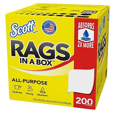 "Scott - Rags in a Box, 9"" x 12"", 200 Sheets/Box (75260) - White" price history on PriceWatchPro