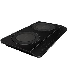 Empava - 23 in. Portable Induction Cooktop Dual Burner 1800W - Plug-in Countertop Stove - Ideal for RV, Dorm - Black