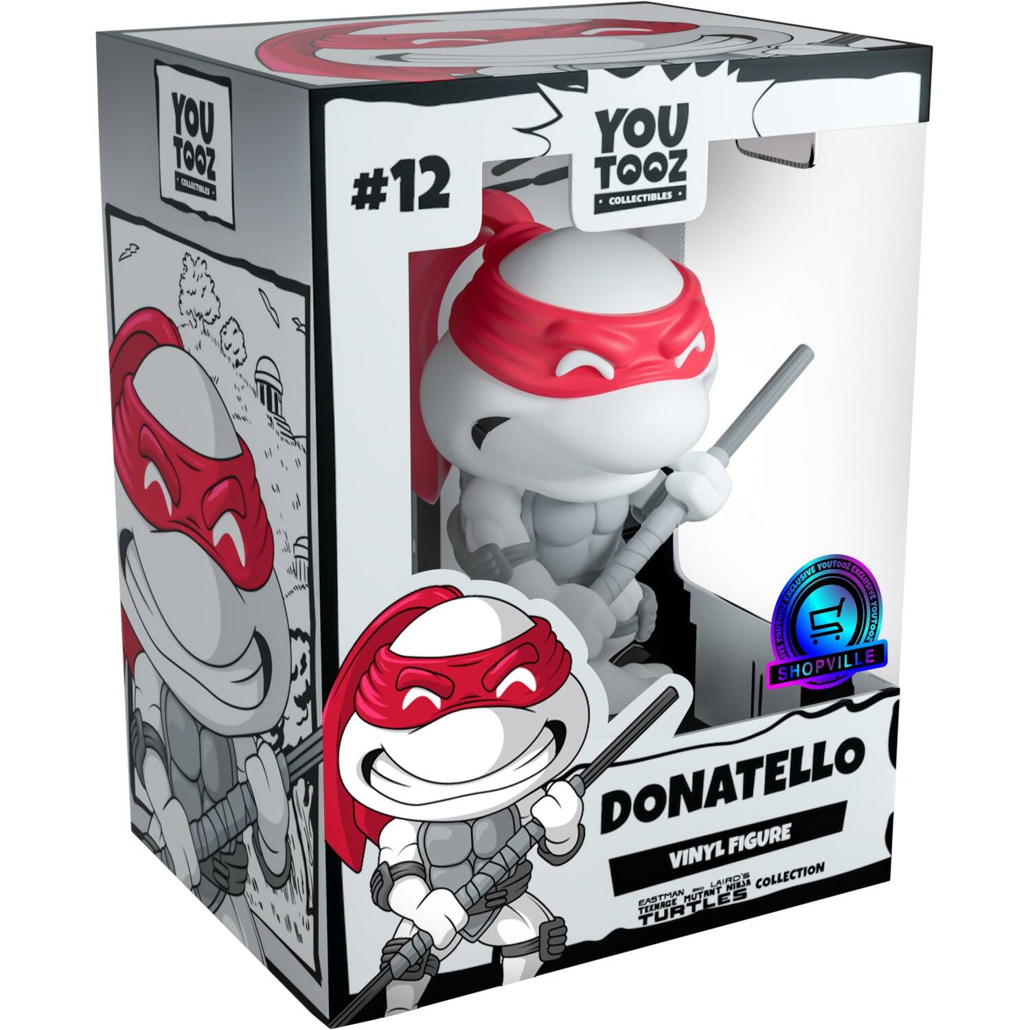 YOU TOOZ COLLECTIBLES  
#12  
SOOTHOY EXCLUSIVE  
IVE Tn: YOUTOOZ SHOPVILLE  
DONATELLO VINYL FIGURE  
MUTANT TURTLES EASTMAN LAIRD COLLECTION