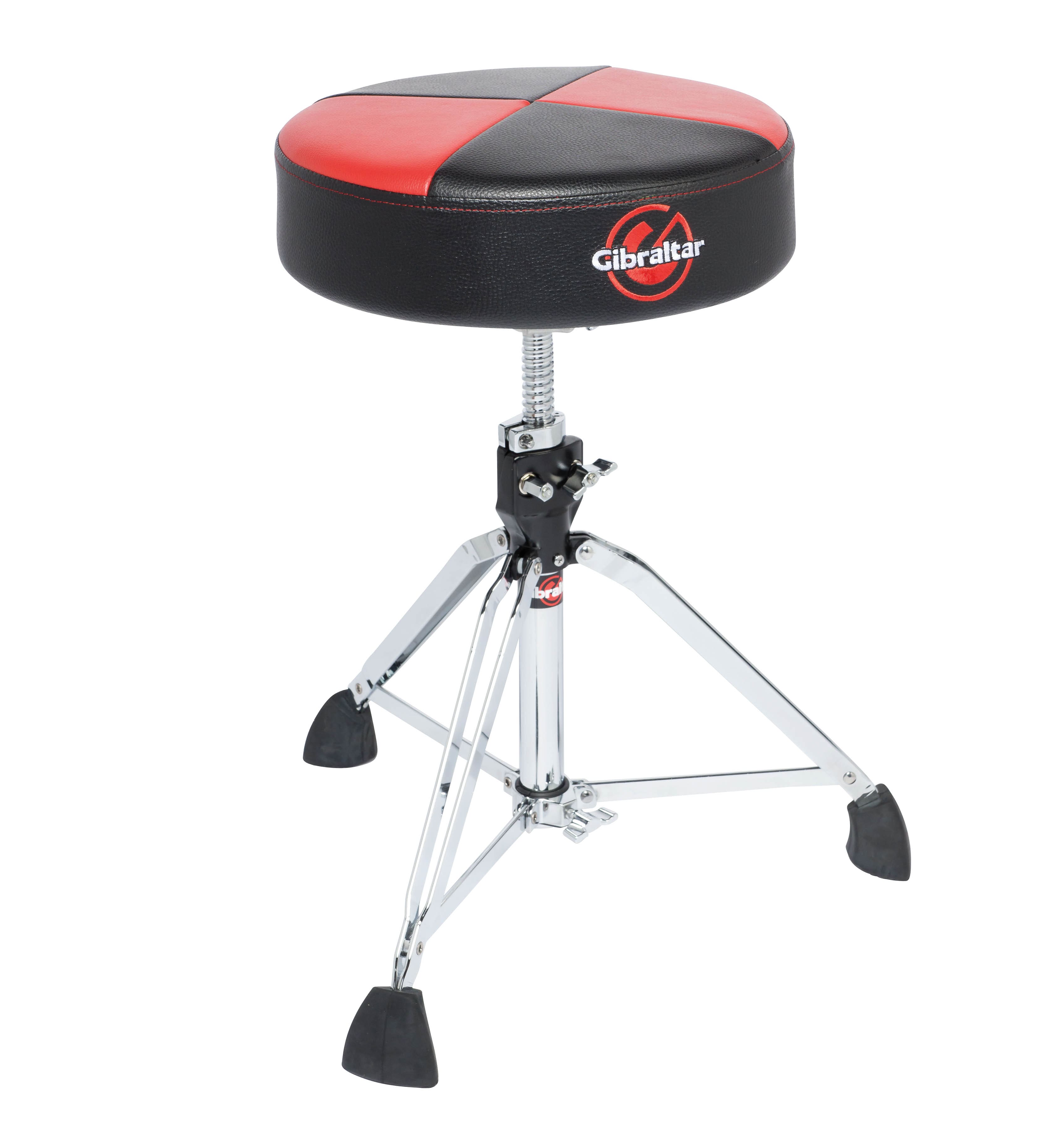 "Gibraltar Hardware - Round Drum Throne, 13"" Red & Black Quarter Panel Seat, Memory Foam Cushion, Spindle Height Adjustment" price history on PriceWatchPro