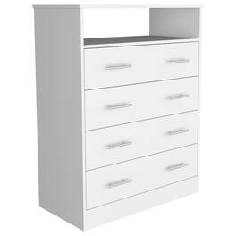 TuHome - Peru Four Drawer Dresser MDF - White