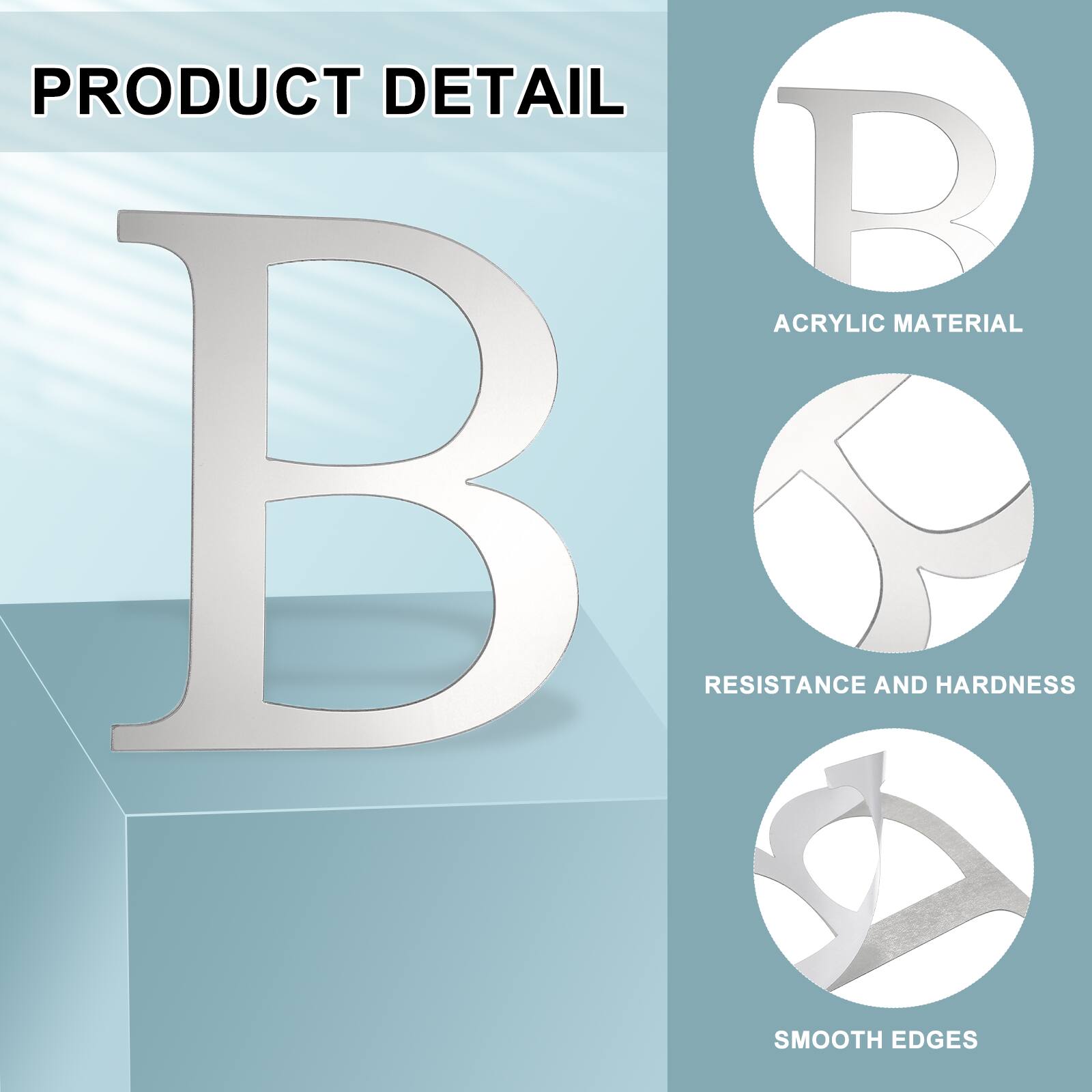 PRODUCT DETAIL

- ACRYLIC MATERIAL
- RESISTANCE AND HARDNESS
- SMOOTH EDGES