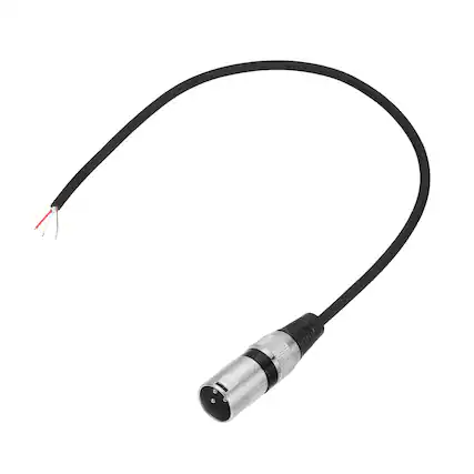 Front. Unique Bargains - Audio Extension Cord XLR Male to Bare Wire Open End OFC Microphone Cable, 3-Pin XLR, for DJ PA Amplifier Subwoofer - Black.