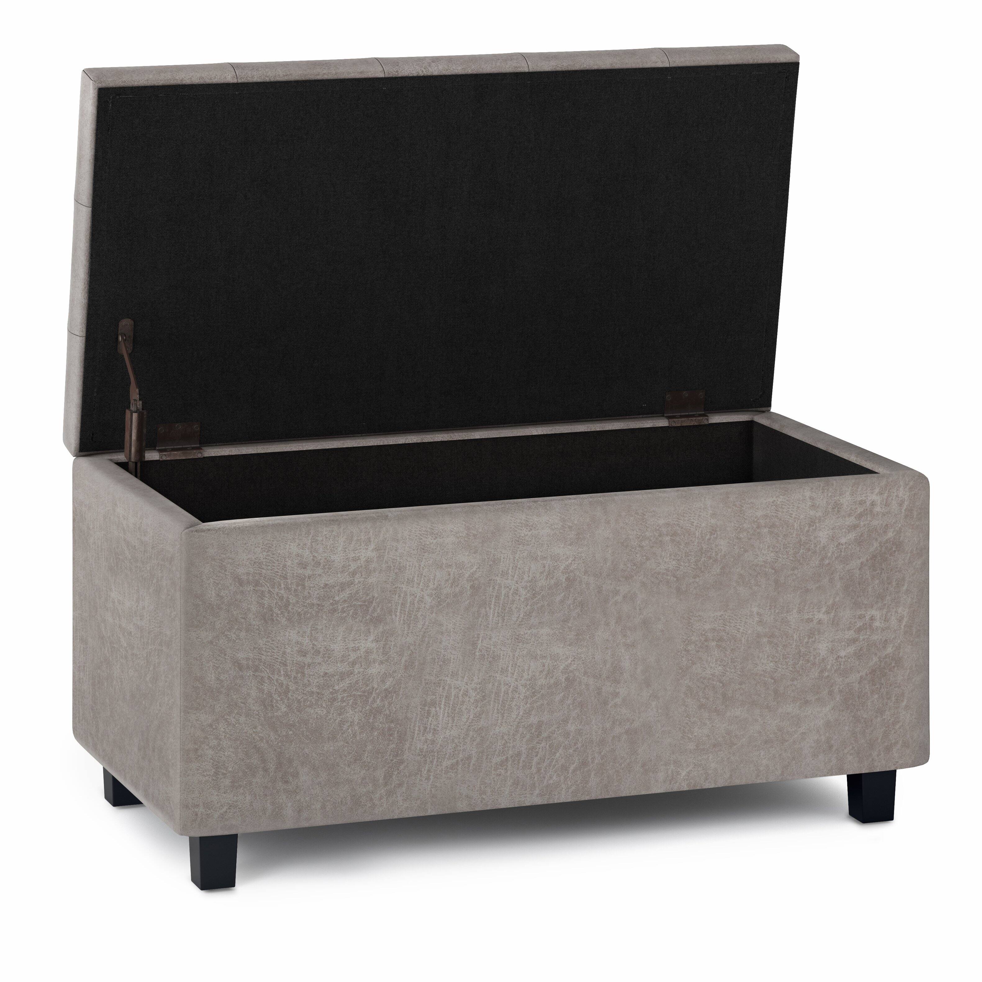 Alt View 13. Simpli Home - Cosmopolitan Storage Ottoman - Distressed Grey Taupe.