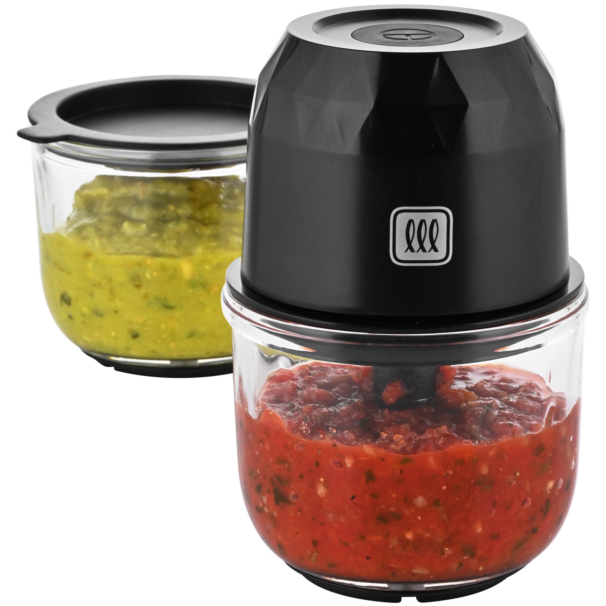 Angle. Toastmaster - 1 Cup Cordless Glass Mini Chopper - Black.