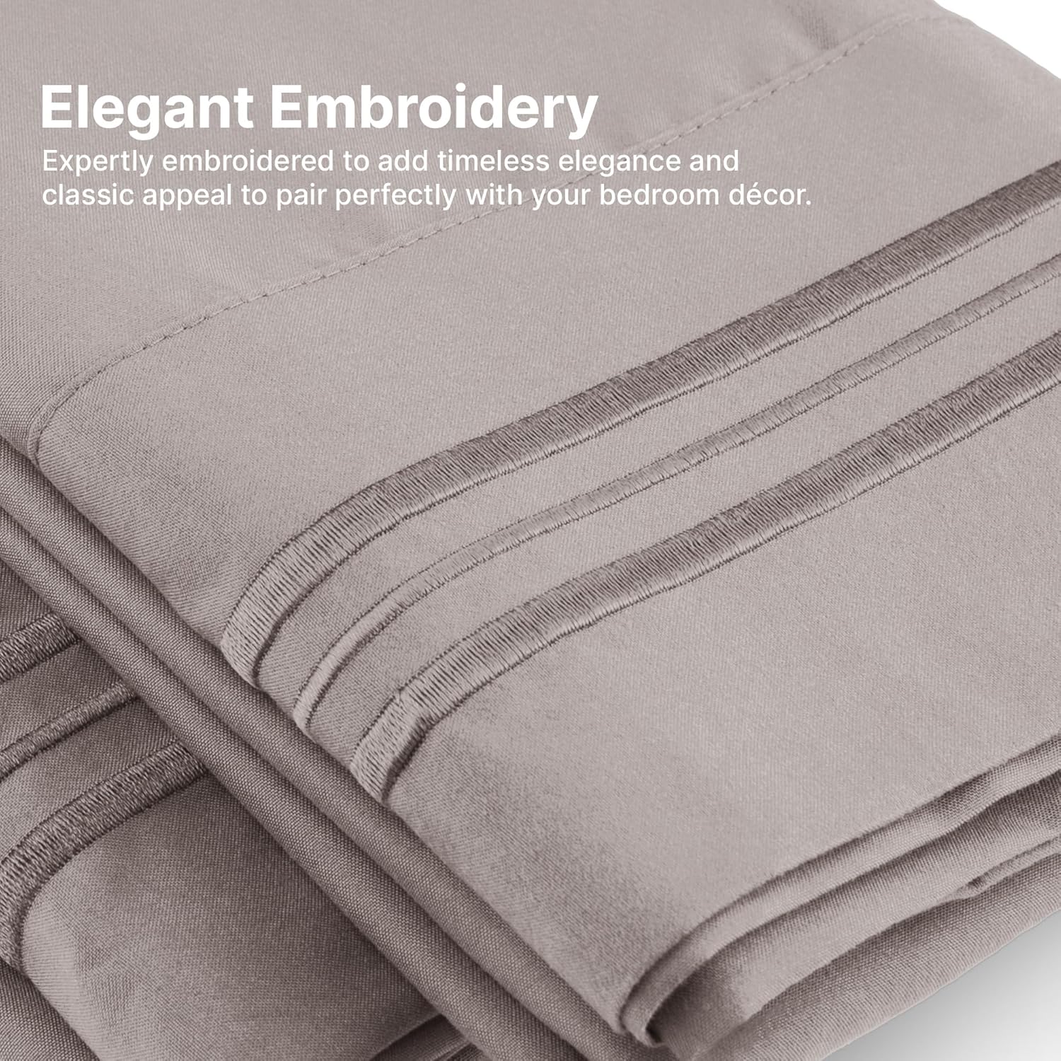 Elegant Embroidery

Expertly embroidered to add timeless elegance and classic appeal to pair perfectly with your bedroom décor.