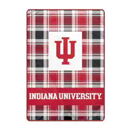 Pegasus - Indiana Hoosiers 66" x 95" Oversized Plaid FAN-mily Ultra Cozy Blanket - Multicolor