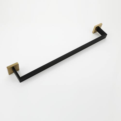 Alt View 5. JUJABU - 4- Piece Bathroom Hardware Set Gold+Matte Black - Gold+Matte Black.