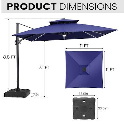 PRODUCT DIMENSIONS

- 11 FT
- 8.8 FT
- 7.1 FT
- 7.9in
- 33.9in
- 33.5in