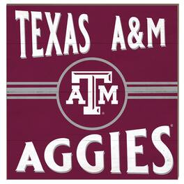 Jardine - Texas A&M Aggies 10'' x 10'' Retro Team Sign - Maroon
