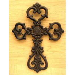 BreeBe - Medium Cast Iron Scroll Cross - Brown