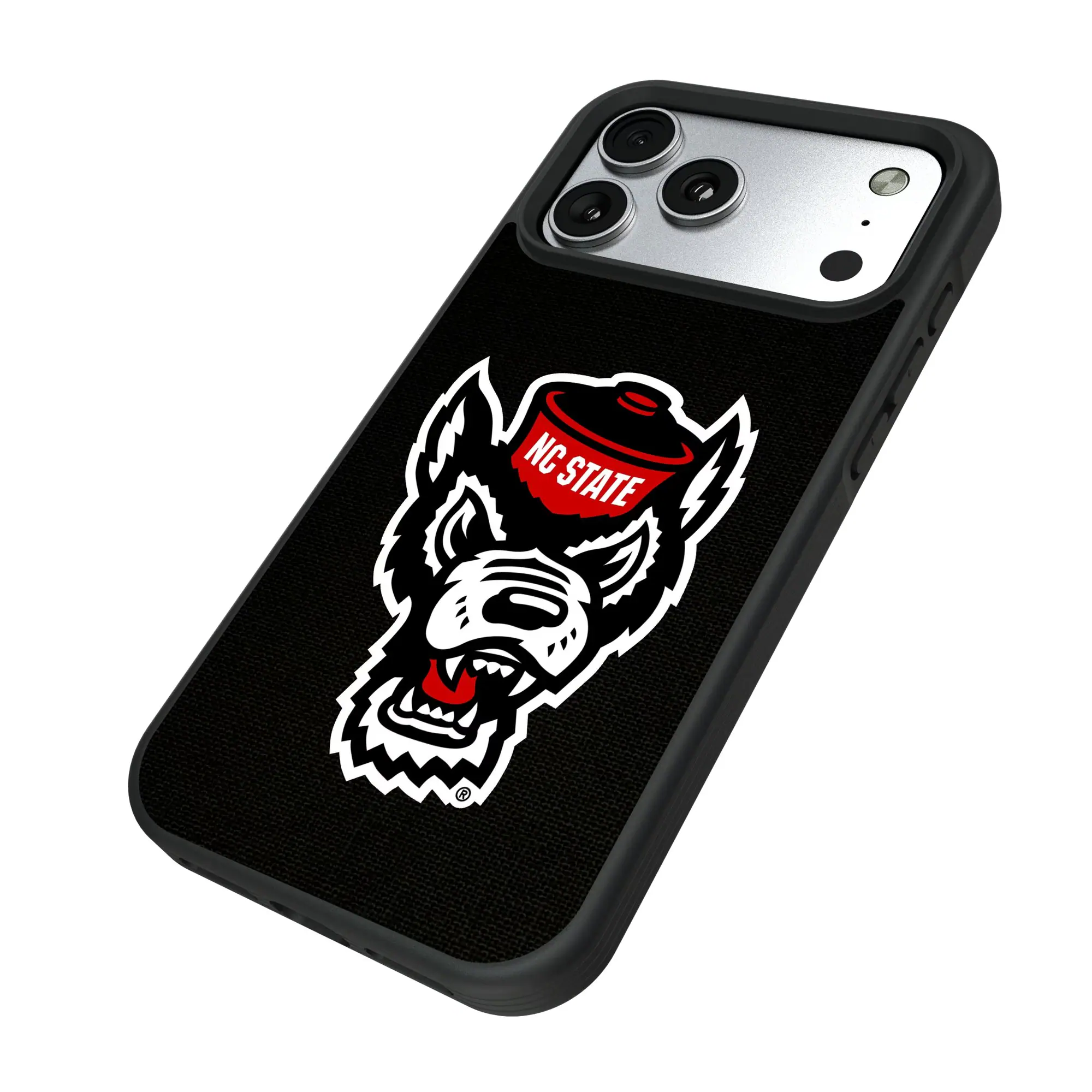 Alt View 1. Keyscaper - NC State Wolfpack Bump Case with 8.2ft Drop Protection - 15 Pro - Black.
