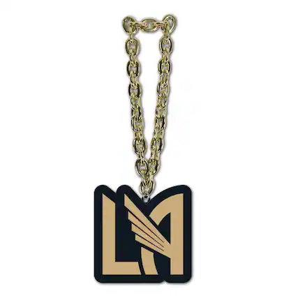 Front. MOJO - LAFC Team Logo Fan Chain Necklace - Black.