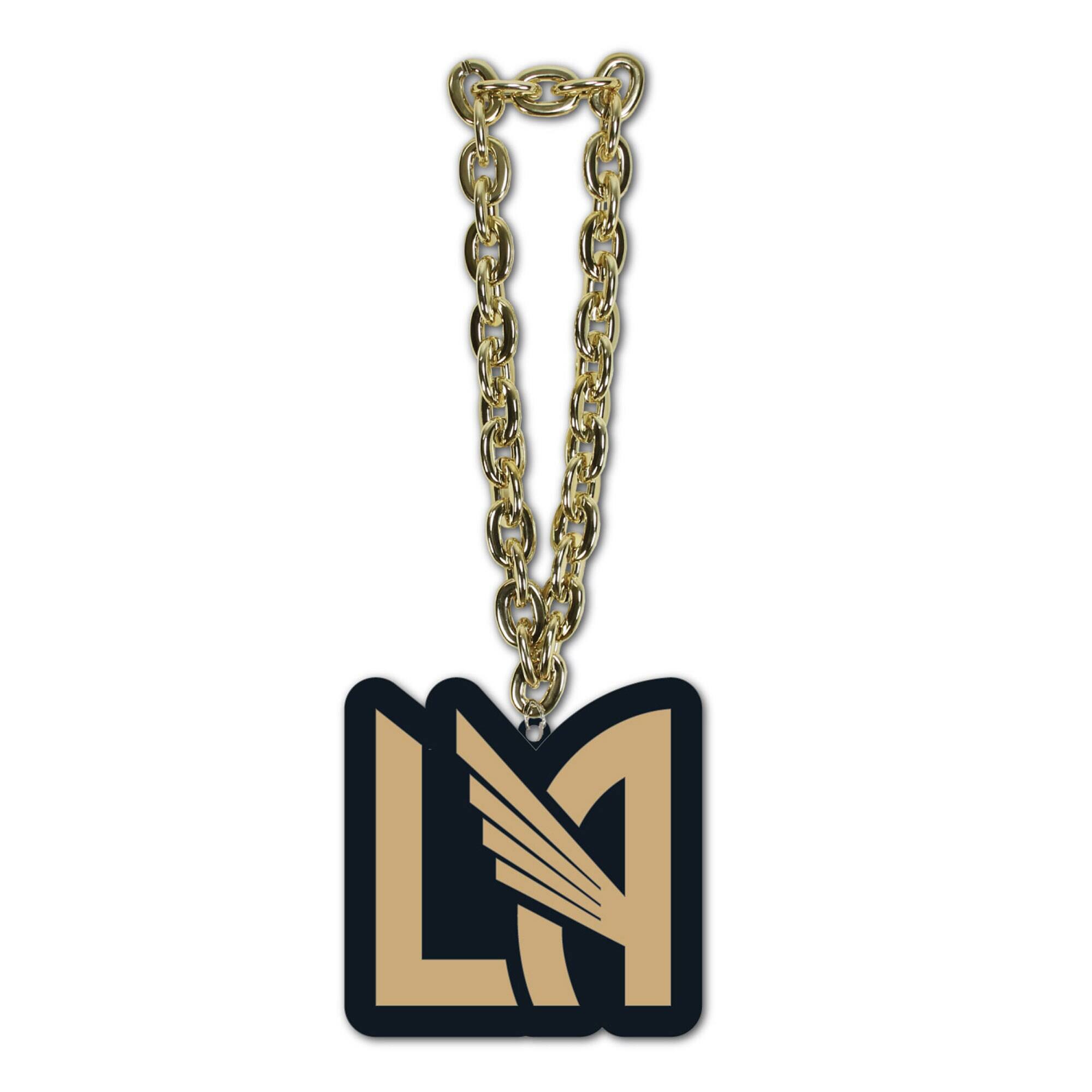 Front. MOJO - LAFC Team Logo Fan Chain Necklace - Black.