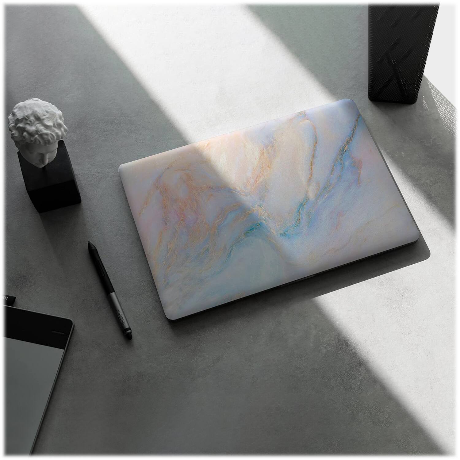 Alt View 15. SaharaCase - Inspire Series Case for Apple MacBook Pro 16" (M1, M2, M3, M4, M4 Pro and M4 Max Chip) Laptops - Marble Blue.