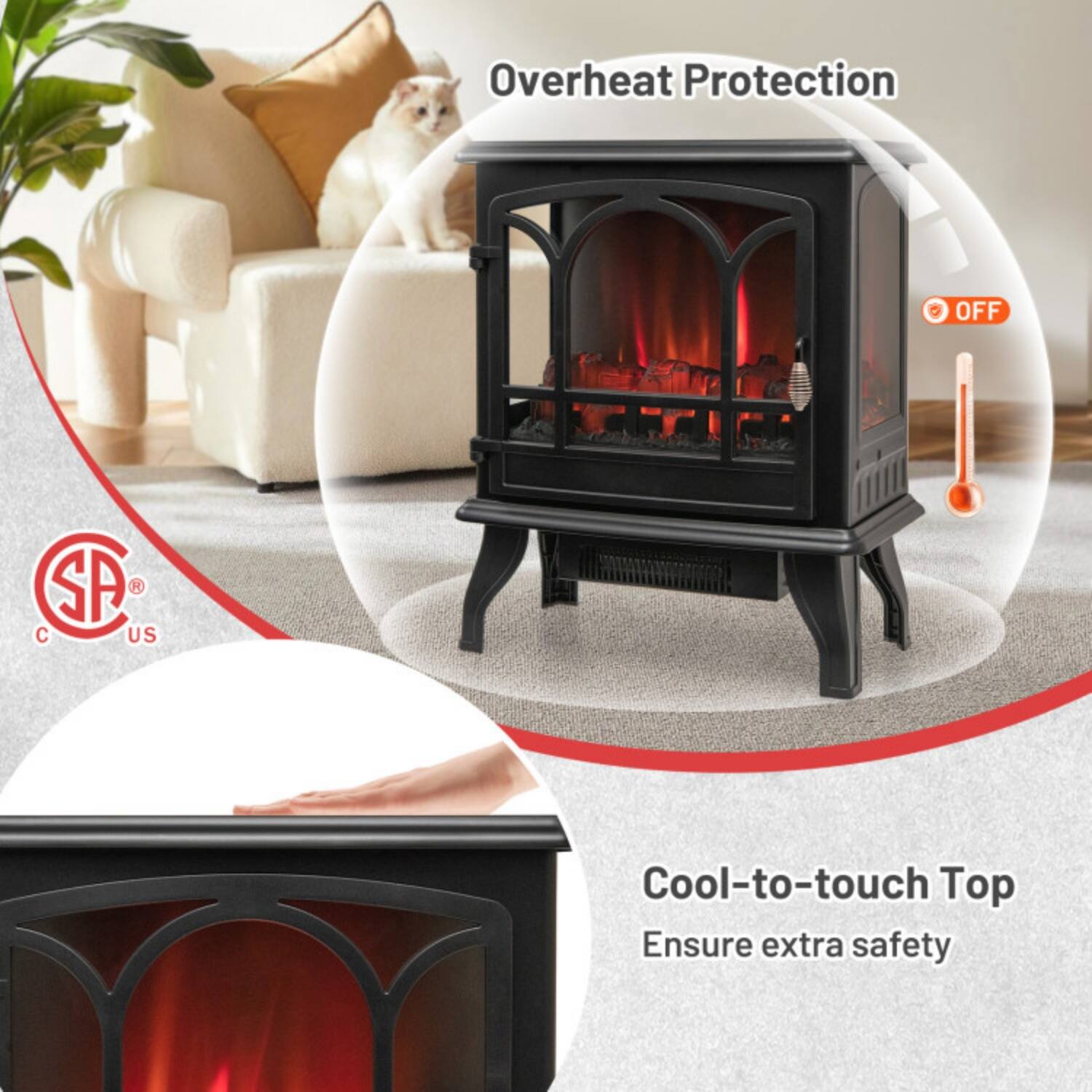 Overheat Protection OFF  
Cool-to-touch Top  
Ensure extra safety