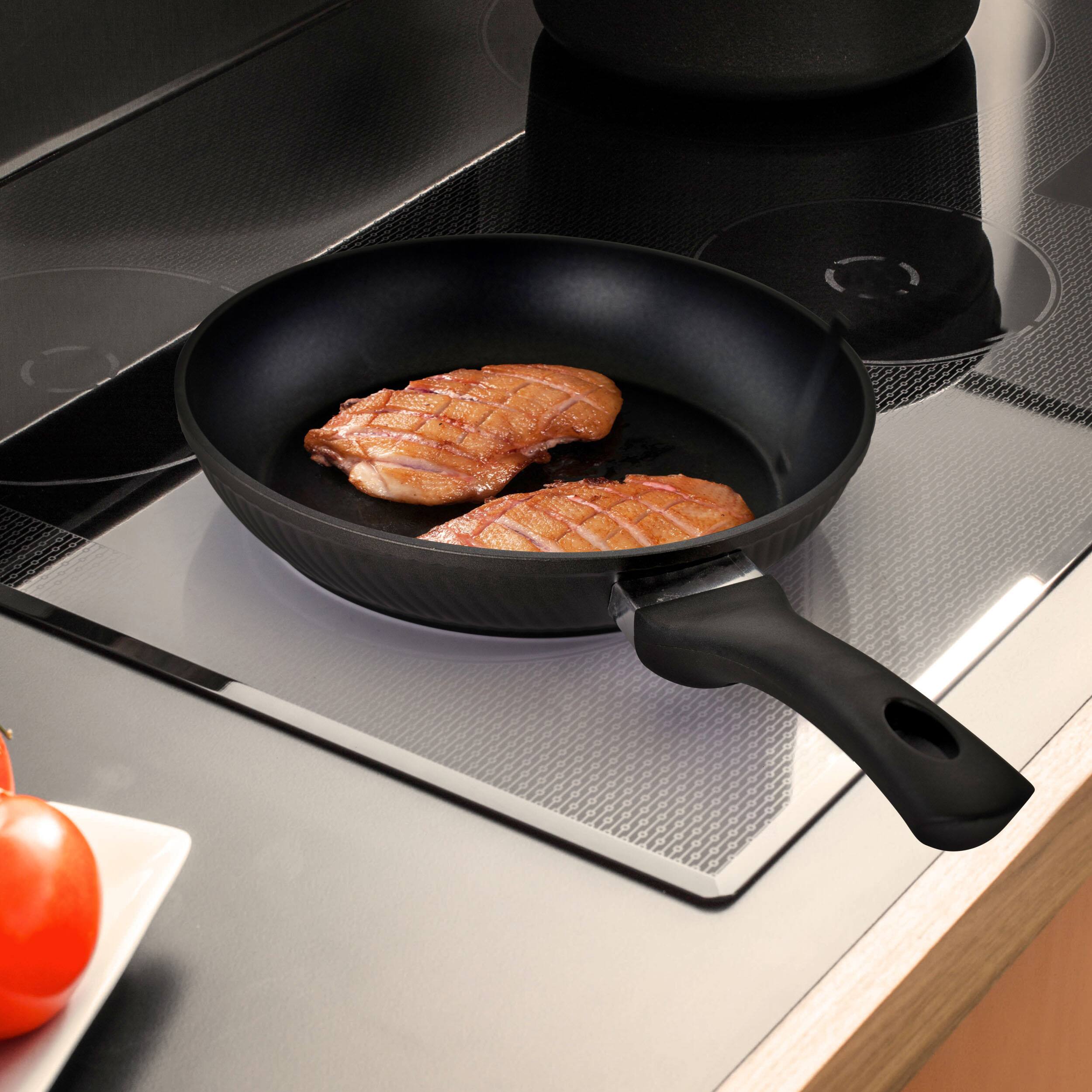 Alt View 7. Oster - Oster Kono 9.5 Inch Aluminum Nonstick Frying Pan in Black with Bakelite Handles - Black.