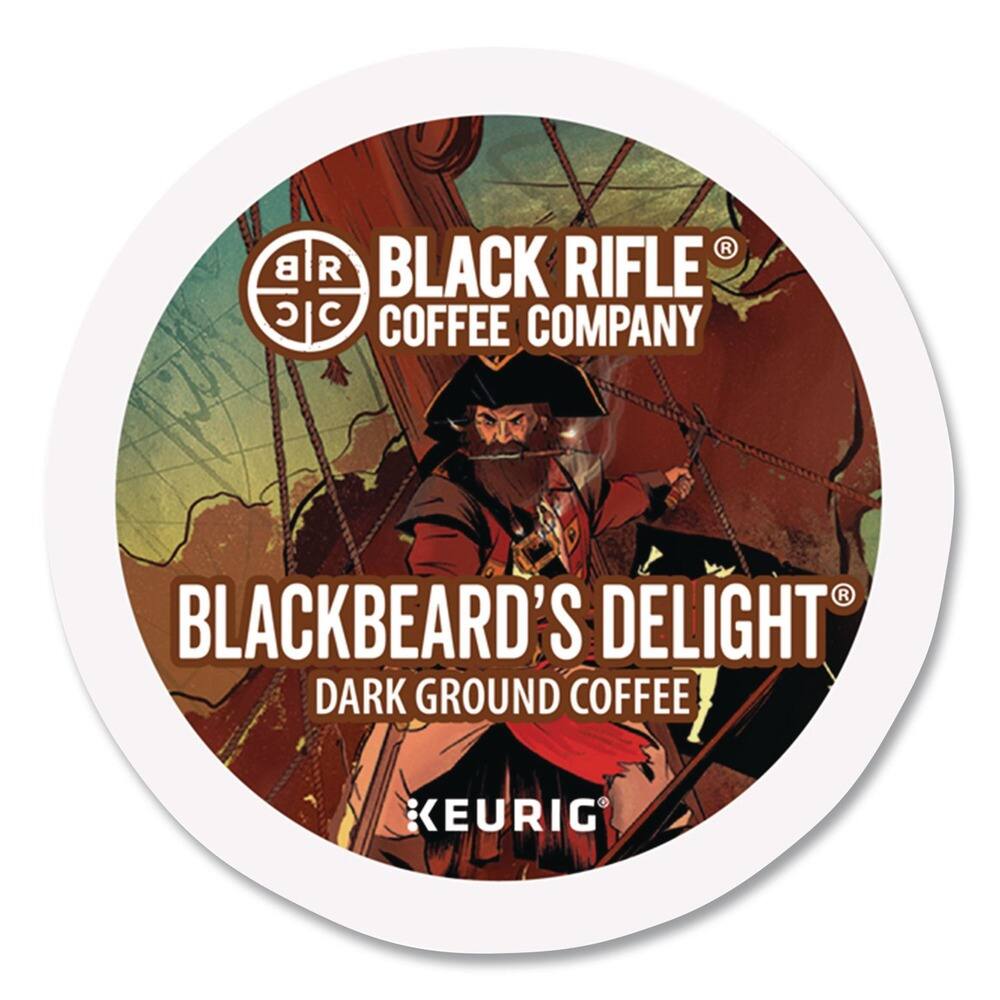 BLACK RIFLE COFFEE COMPANY  
BLACKBEARD'S DELIGHT  
DARK GROUND COFFEE  
KEURIG