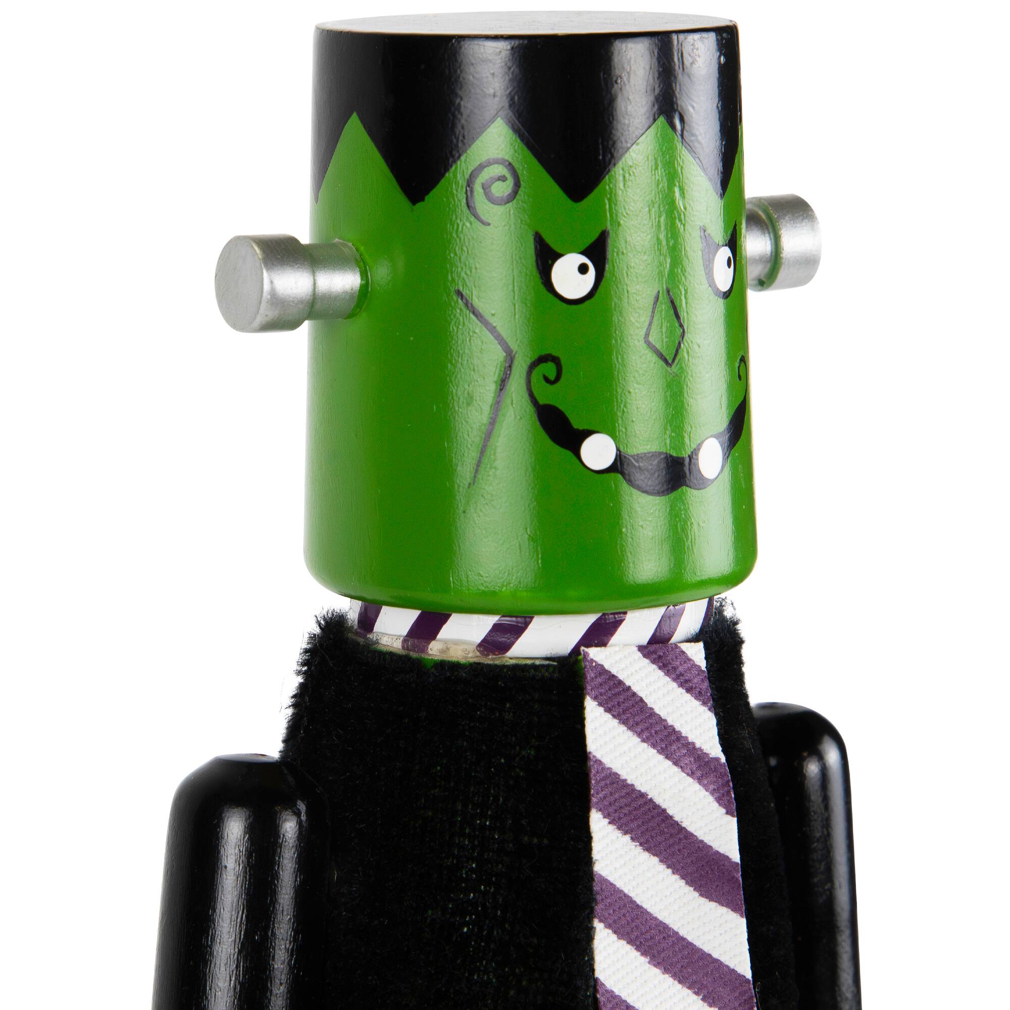 Alt View 4. Northlight - Frankenstein's Monster Halloween Nutcracker - 10.5" - Green and Black - Black.