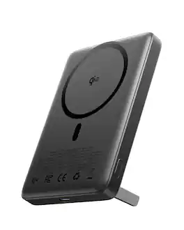 INIU - Magnetic Power Bank, Slim 10000mAh Qi2 15W Wireless Power Bank for iPhone 17/16/15/14/13/12 - Black