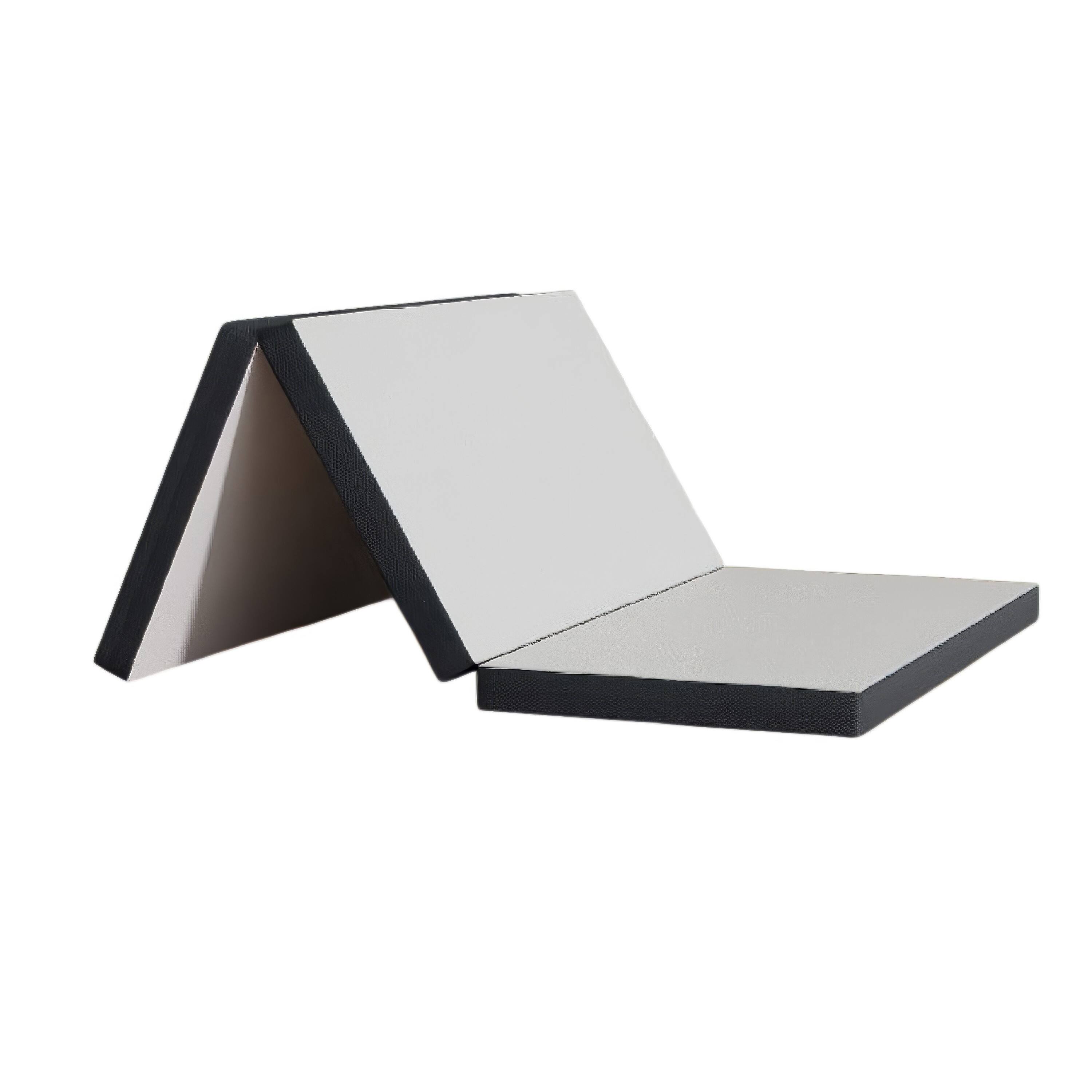 Alt View 1. Manhattan Lane - Lesa Queen Size Mattress Topper, Gel Infused Trifold Memory Foam - White, Gray.