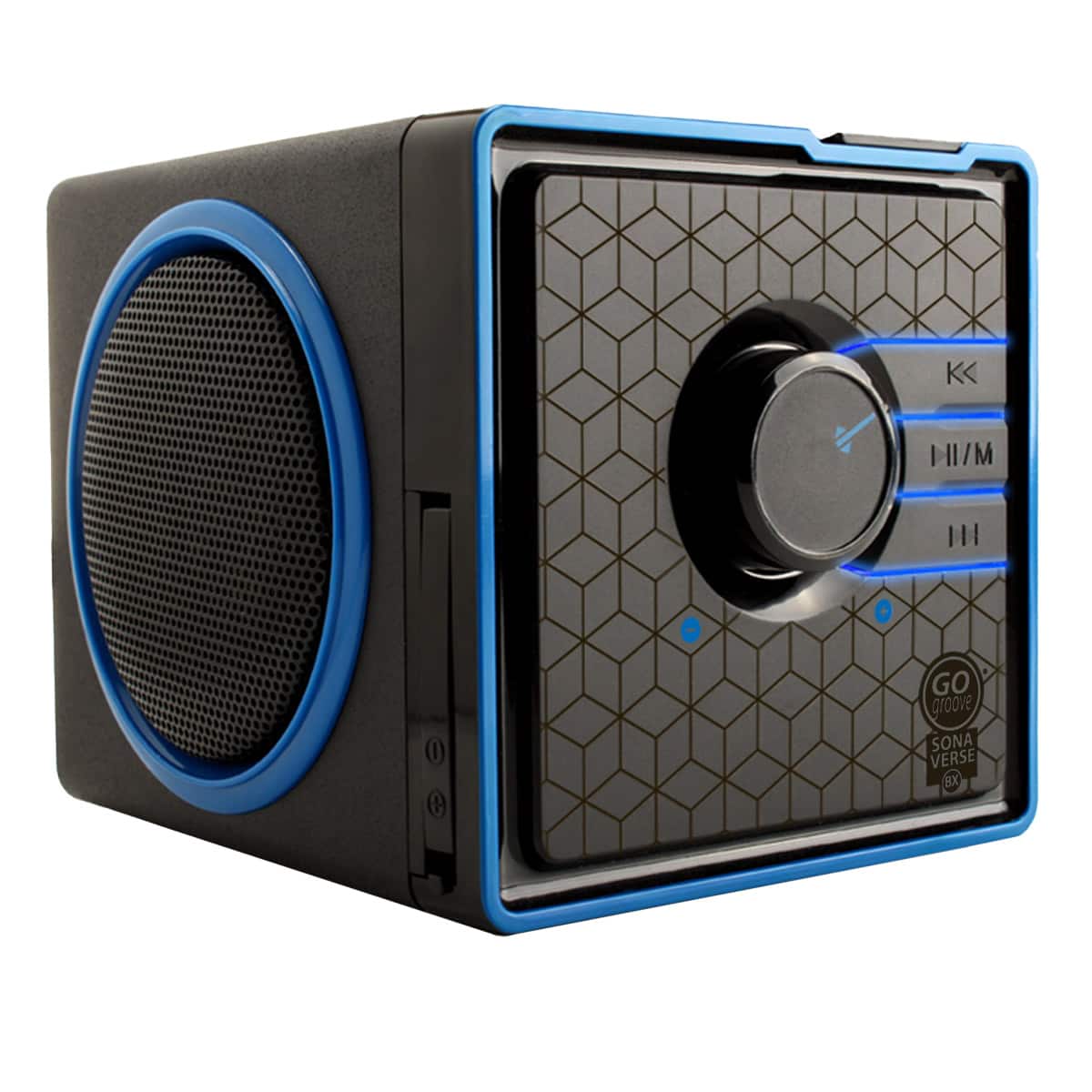 GOgroove - SonaVERSE BX Portable Speaker with USB Drive MP3 Playback & 3.5mm AUX - Wired - Blue