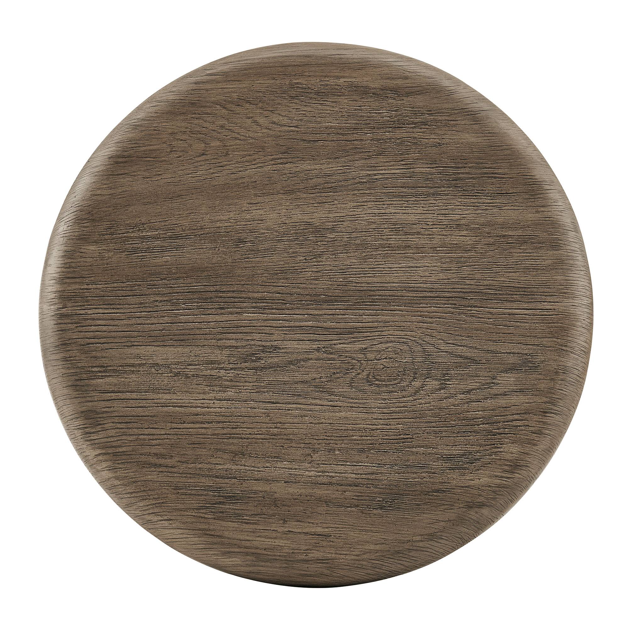 Alt View 4. Modway - Tori 20 Inch Round Indoor and Outdoor Side Table by Modway - Weathered Walnut.