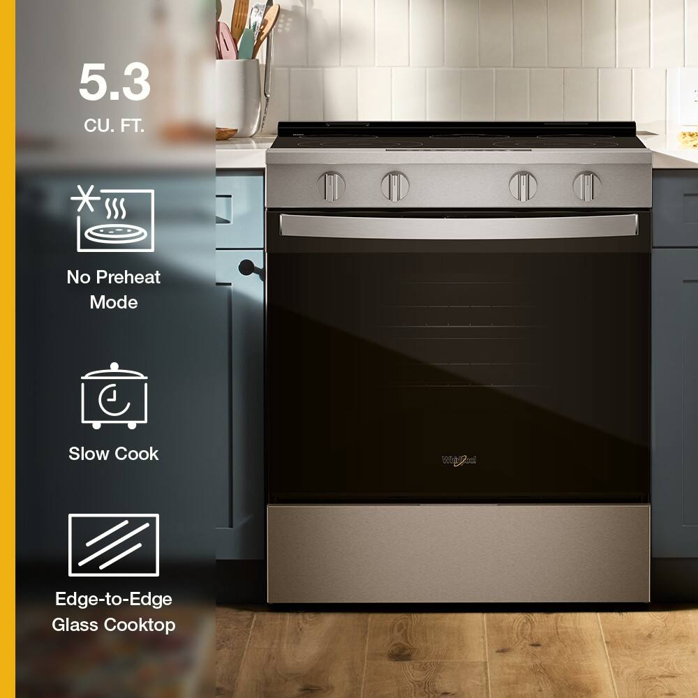 5.3 CU. FT. No Preheat Mode Slow Cook Edge-to-Edge Glass Cooktop