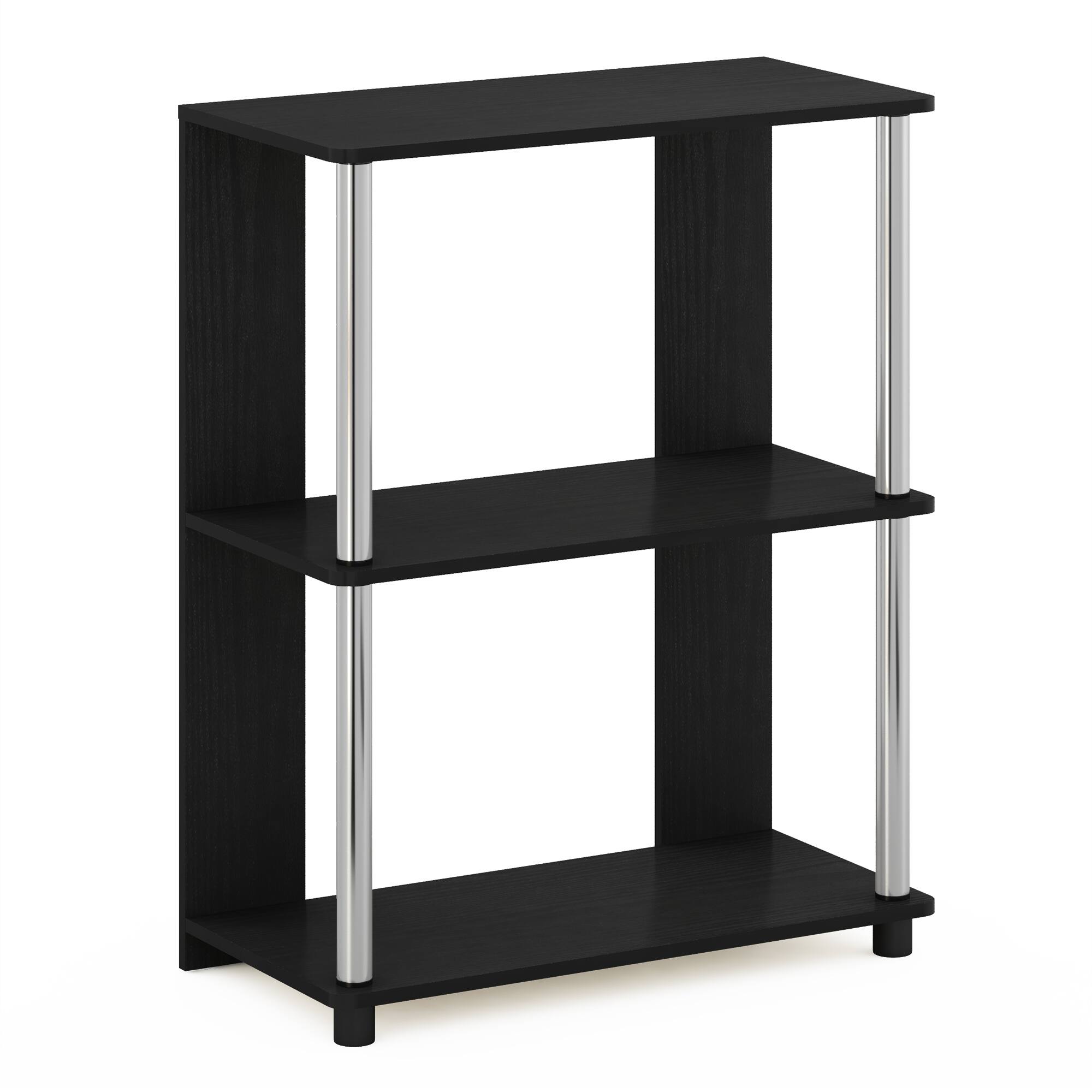 Photos - Display Cabinet / Bookcase Steel Furinno - JAYA Simple Design Bookcase, Americano - Americano/Stainless  15070AMSS 