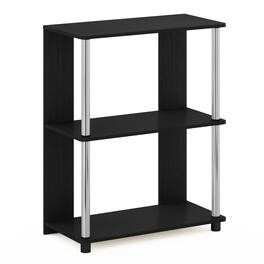 Furinno - JAYA Simple Design Bookcase, Americano - Americano/Stainless Steel
