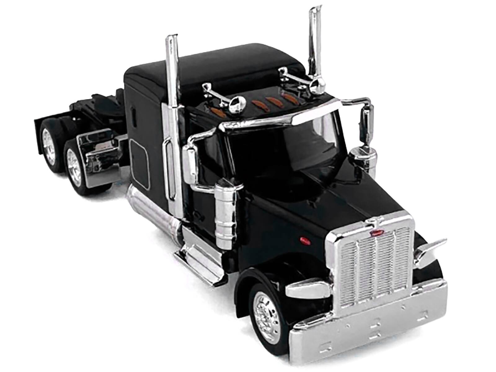 Alt View 3. HO Logistics Replicas - Peterbilt 589 Truck with 72 Inch Sleeper Black 1/87 (HO) Scale Plastic Model Car by HO Logistics.