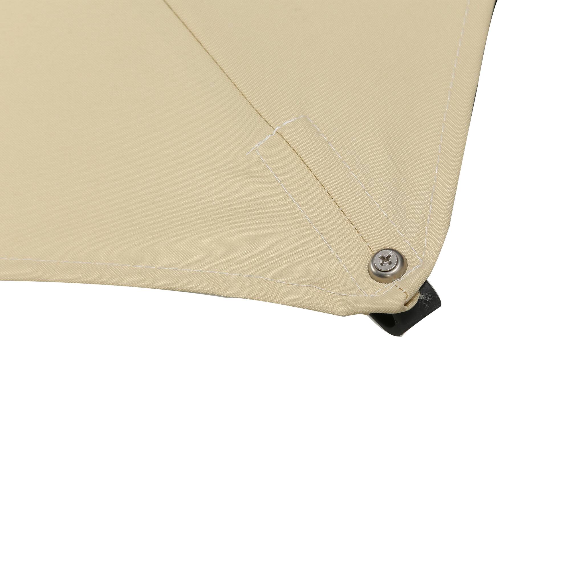 Alt View 7. Outsunny - 10ft Offset Patio Umbrella, Hanging Cantilever Umbrella, Square Shape, Aluminum Cross Base, Tilt, 360-Degree Rotation - Beige.