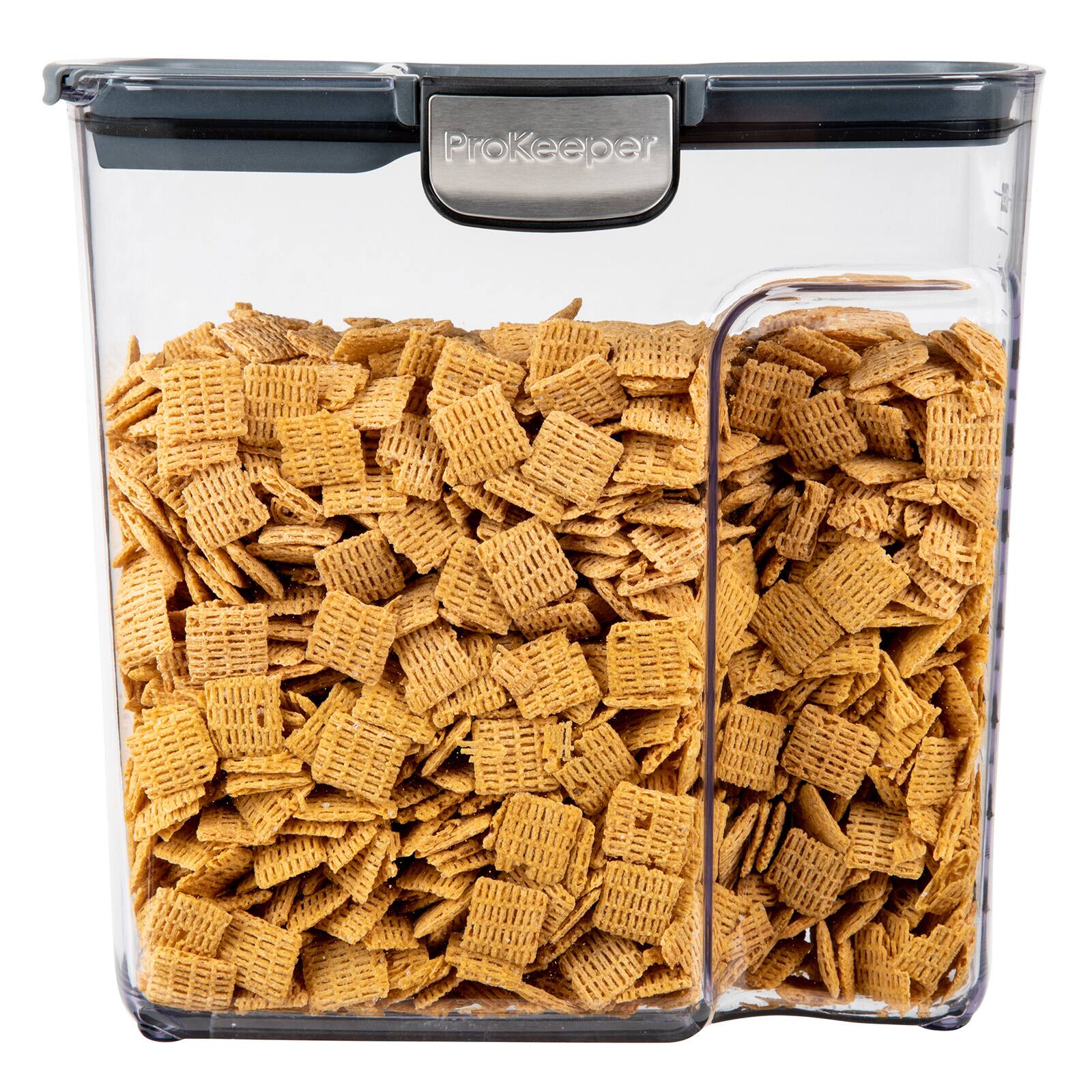 Alt View 3. Progressive International - ProKeeper+ Airtight Large Cereal Storage Container, Clear Plastic - Clear.