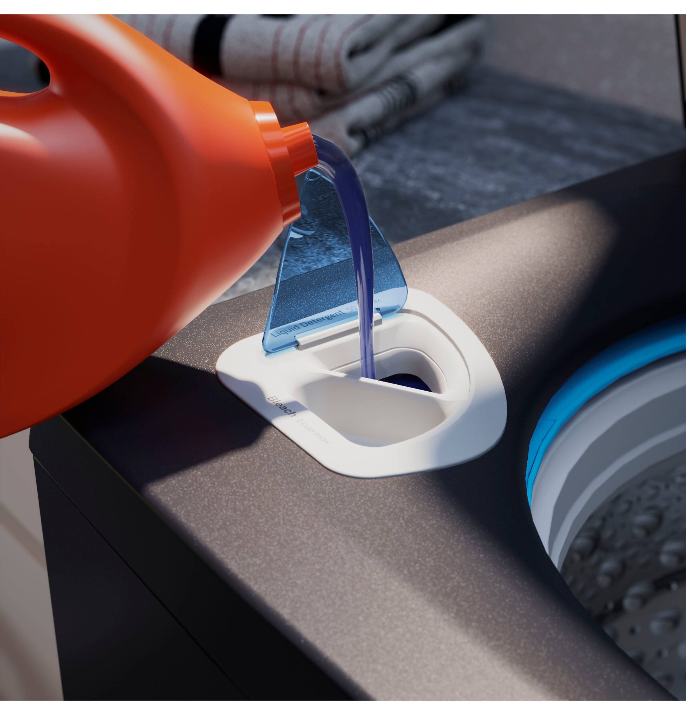 The text on the image reads "OS Detergeu Liquia O B eact cue mU." This is a foreign language, and it is not possible to provide a correct interpretation without knowing the language.