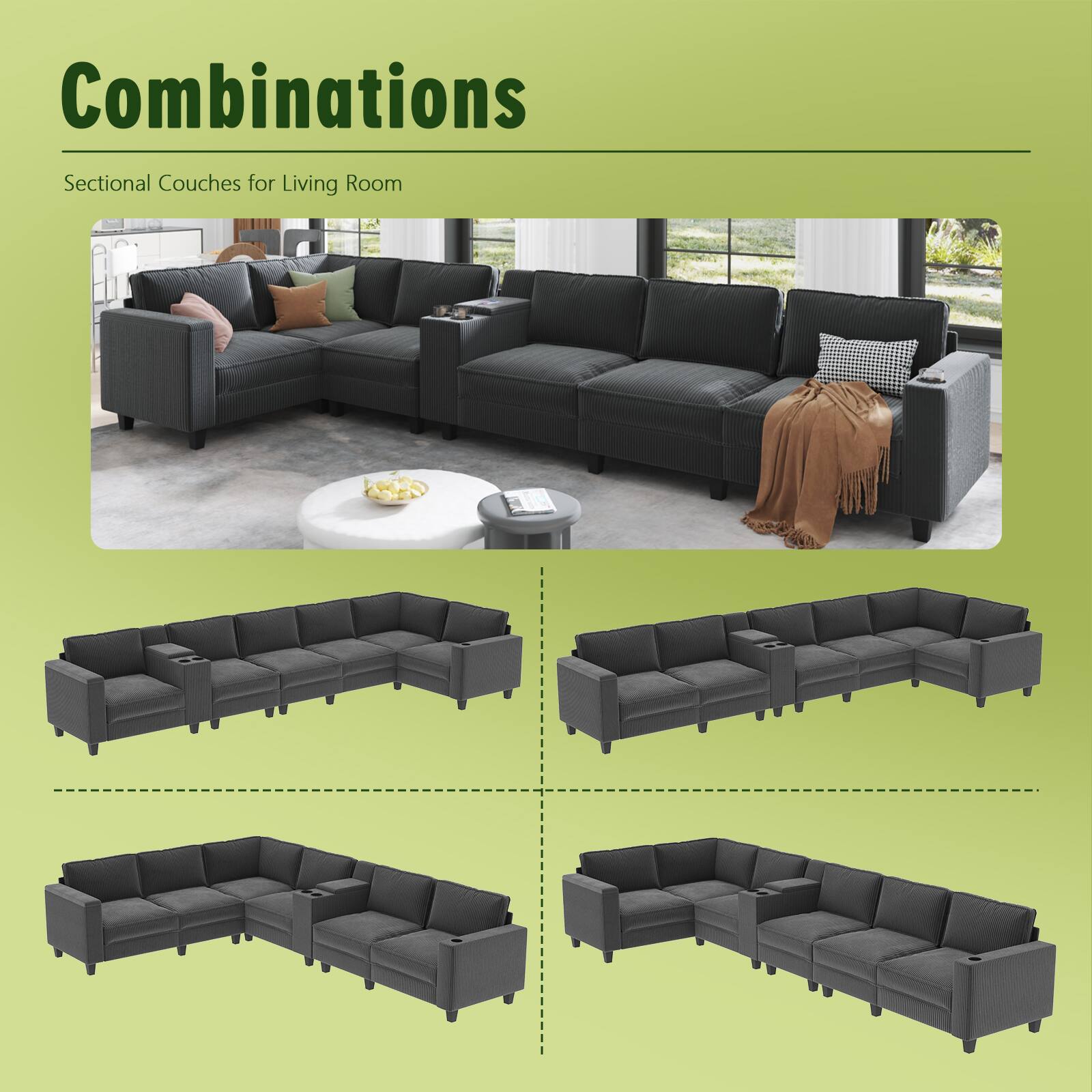 Combinations  
Sectional Couches for Living Room