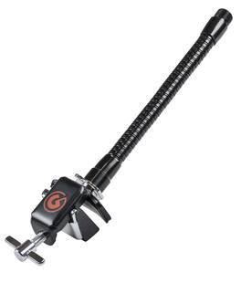 Gibraltar Hardware - 6" Microphone Gooseneck with Bass Drum Hoop Clamp, Flexible Mic Mount with Rubber-Lined Clamp