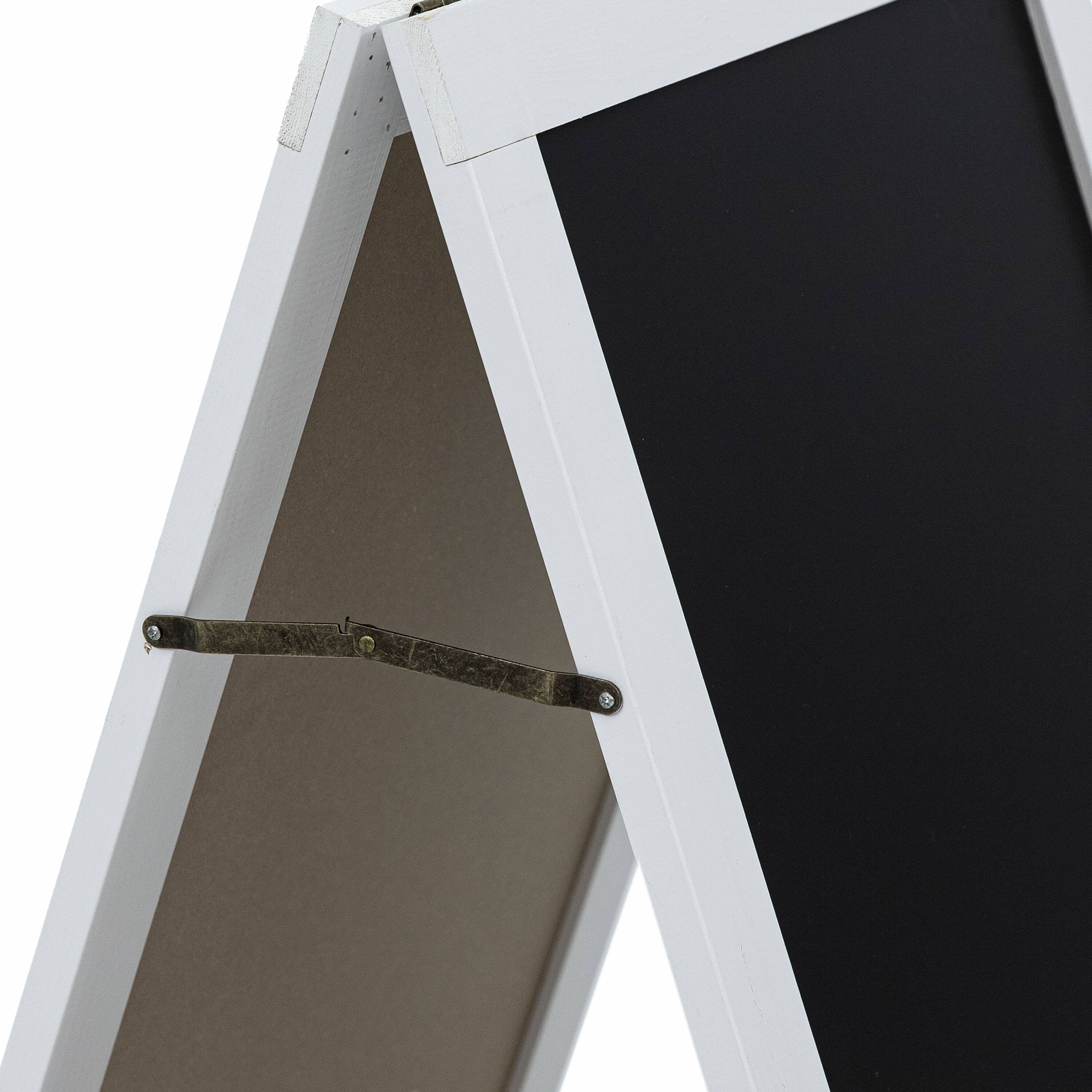 Alt View 7. Sunnydaze - 30" x 20" Chalkboard with Chalk and Eraser - White.