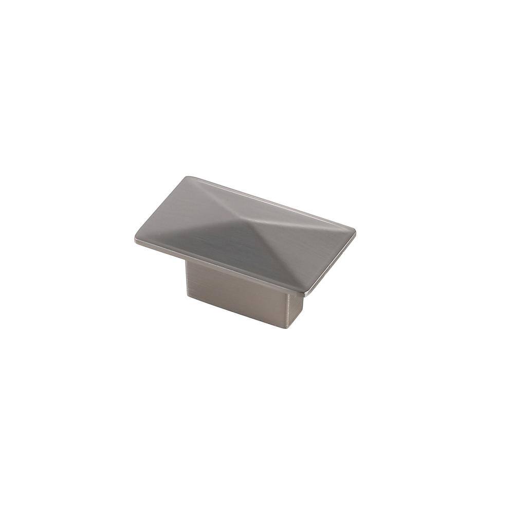Left. Elegant Decor - Perry 2" Brushed Nickel Rectangle Knob Multipack (Set of 10) - Brushed Nickel.