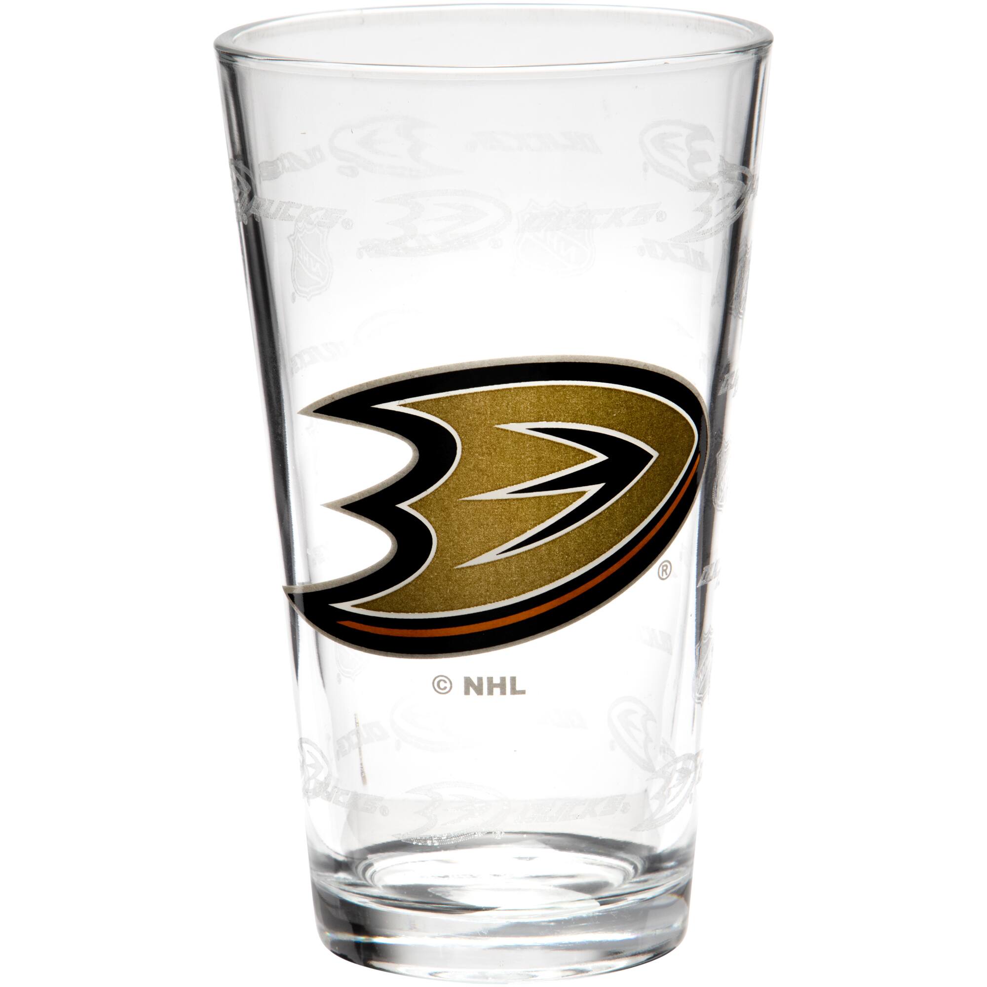 The Memory Company - Anaheim Ducks 16oz. Sandblasted Mixing Glass - Multicolor