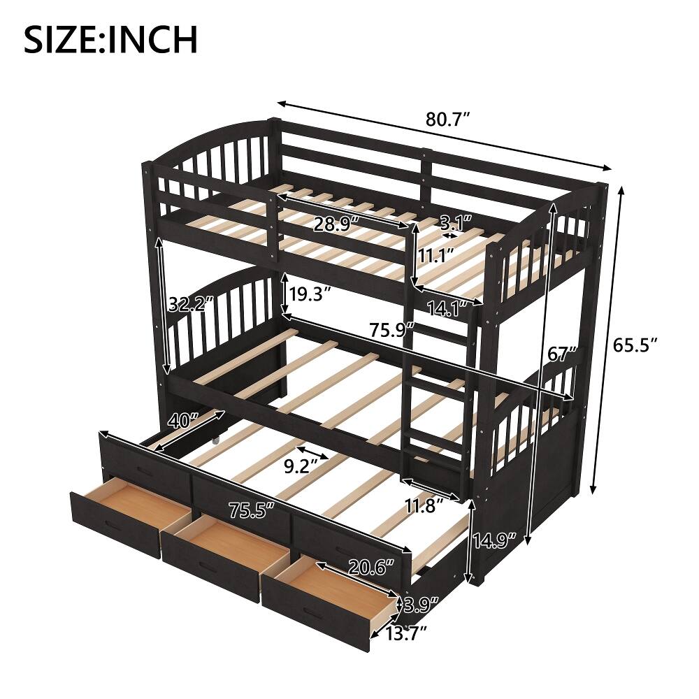 SIZE: INCH  
80.7"  
28.9"  
3.1"  
11.1"  
32.2"  
19.3"  
14.1"  
75.9"  
67"  
65.5"  
40"  
9.2"  
75.5"  
11.8"  
20.6"  
14.9"  
3.9"  
13.7"