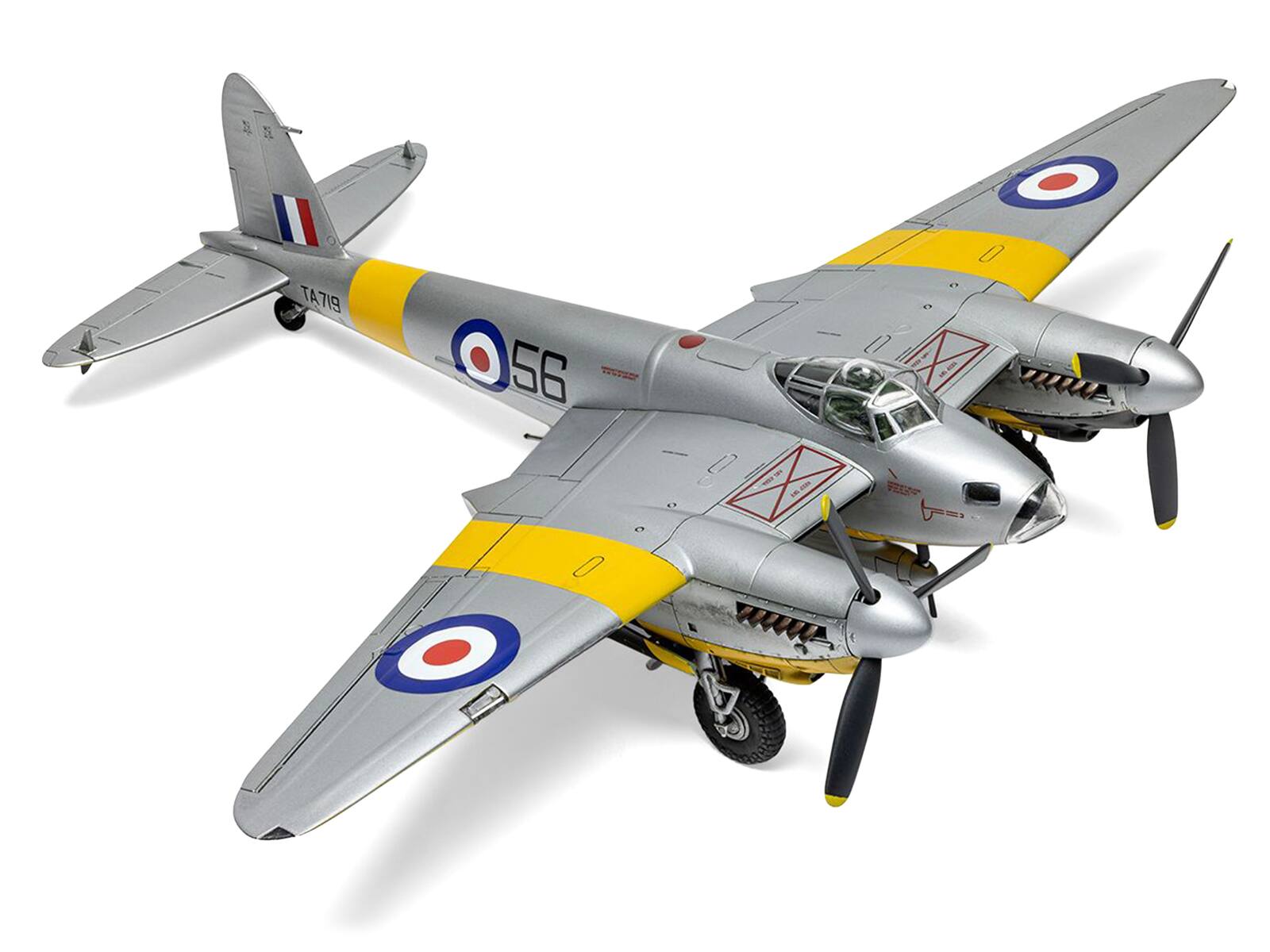 Alt View 3. Airfix - Level 2 Model Kit of De Havilland Mosquito B.XVI/B.35/TT.35 Aircraft with 3 Scheme Options 1/72 Plastic Kit by Airfix.