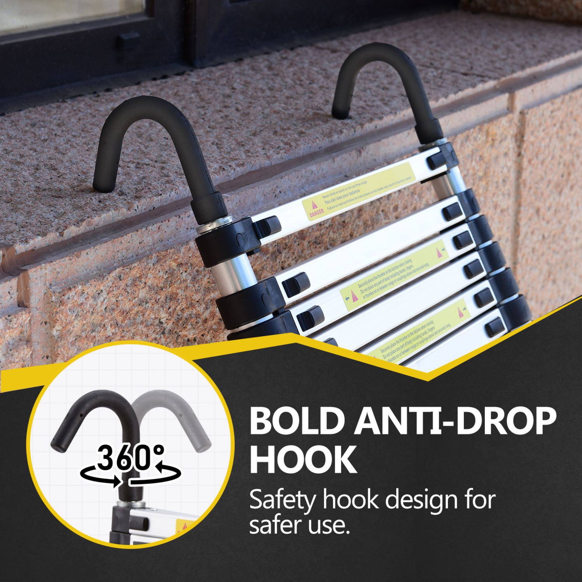 - A 100 DANGER ane ts Sige d n Ser Deen #tut A 2e Sgr d - -o tua  
- BOLD ANTI-DROP 2 360 HOOK  
- Safety hook design for safer use.