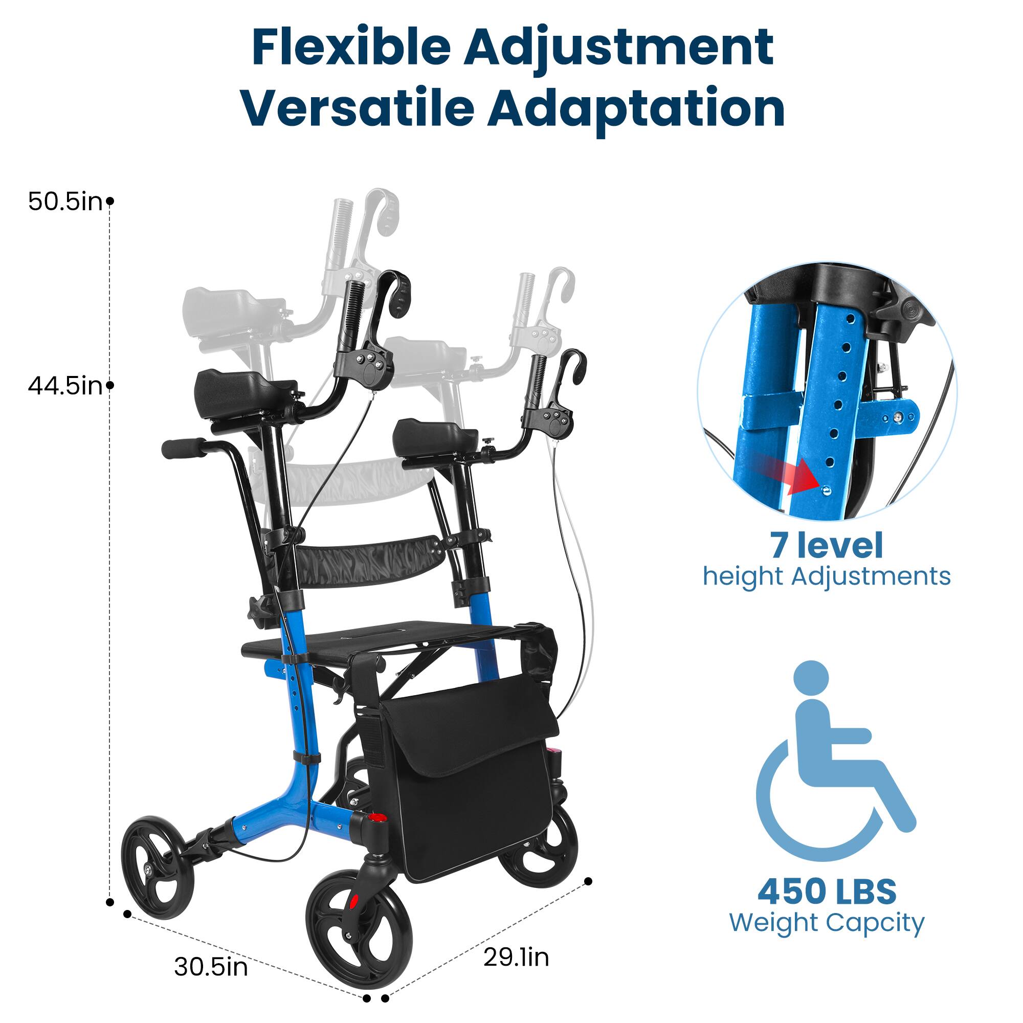 Flexible Adjustment Versatile Adaptation  
50.5in  
44.5in  
7 level height Adjustments  
30.5in  
29.1in  
450 LBS Weight Capacity