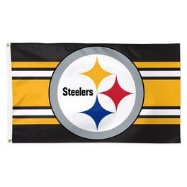 WinCraft - Pittsburgh Steelers 3' x 5' Horizontal Stripe 1-Sided Deluxe Flag - Multicolor