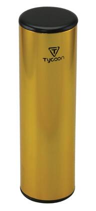 Tycoon Percussion - Large Gold-Plated Aluminum Shaker, Lightweight, Crisp Sound for All Musical Styles, Helps Musicians Keep Time