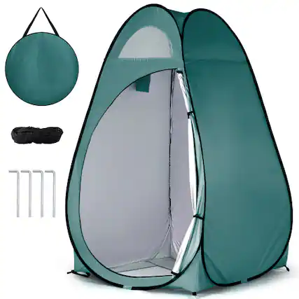 Front. Winado - 6 FT Camping Pop Up Tent Instant Portable Shower Dressing Fitting Tent Privacy Toilet, Changing Room for Outdoor Camping - Army Green.