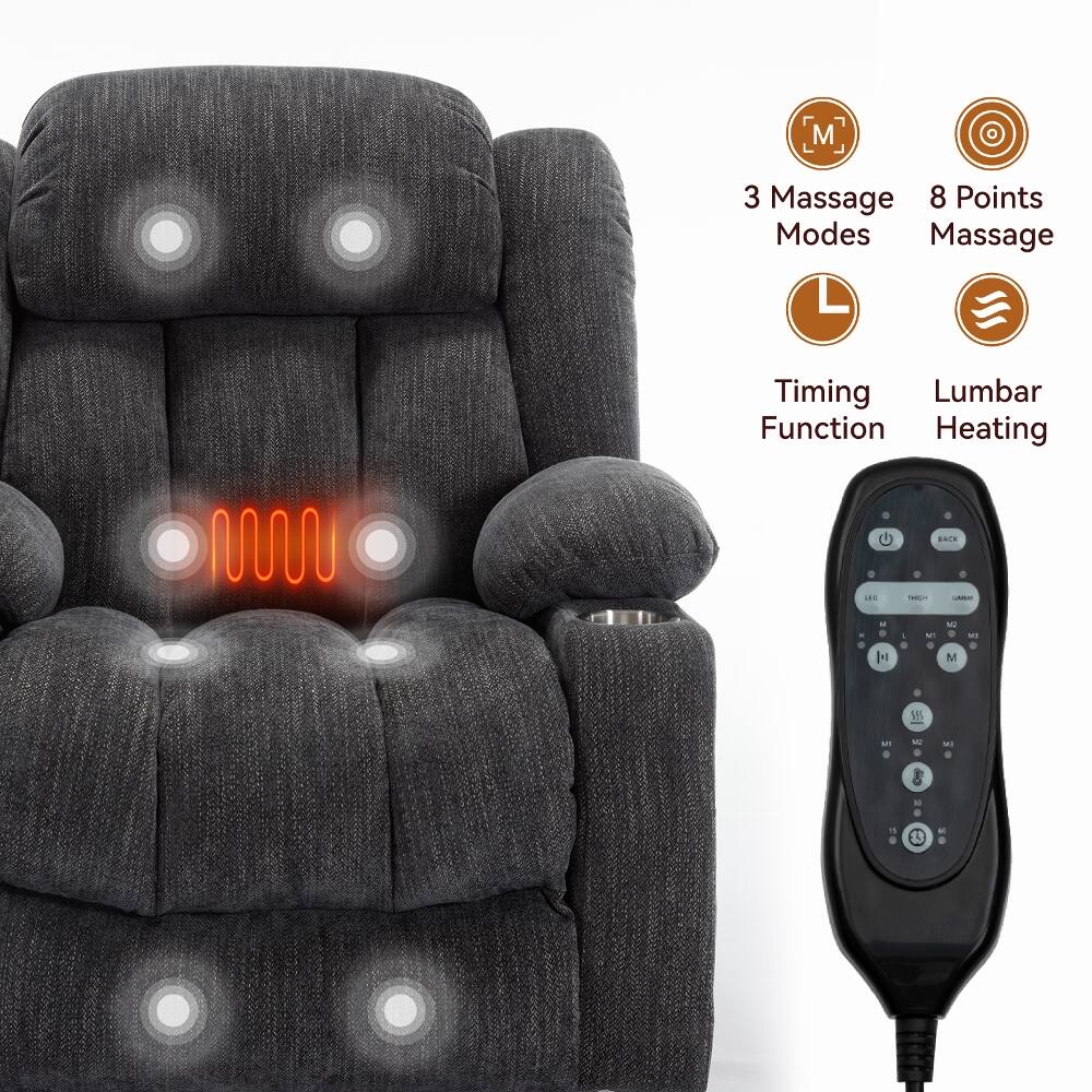 3 Massage Modes  
8 Points Massage  
Timing Function  
Lumbar Heating