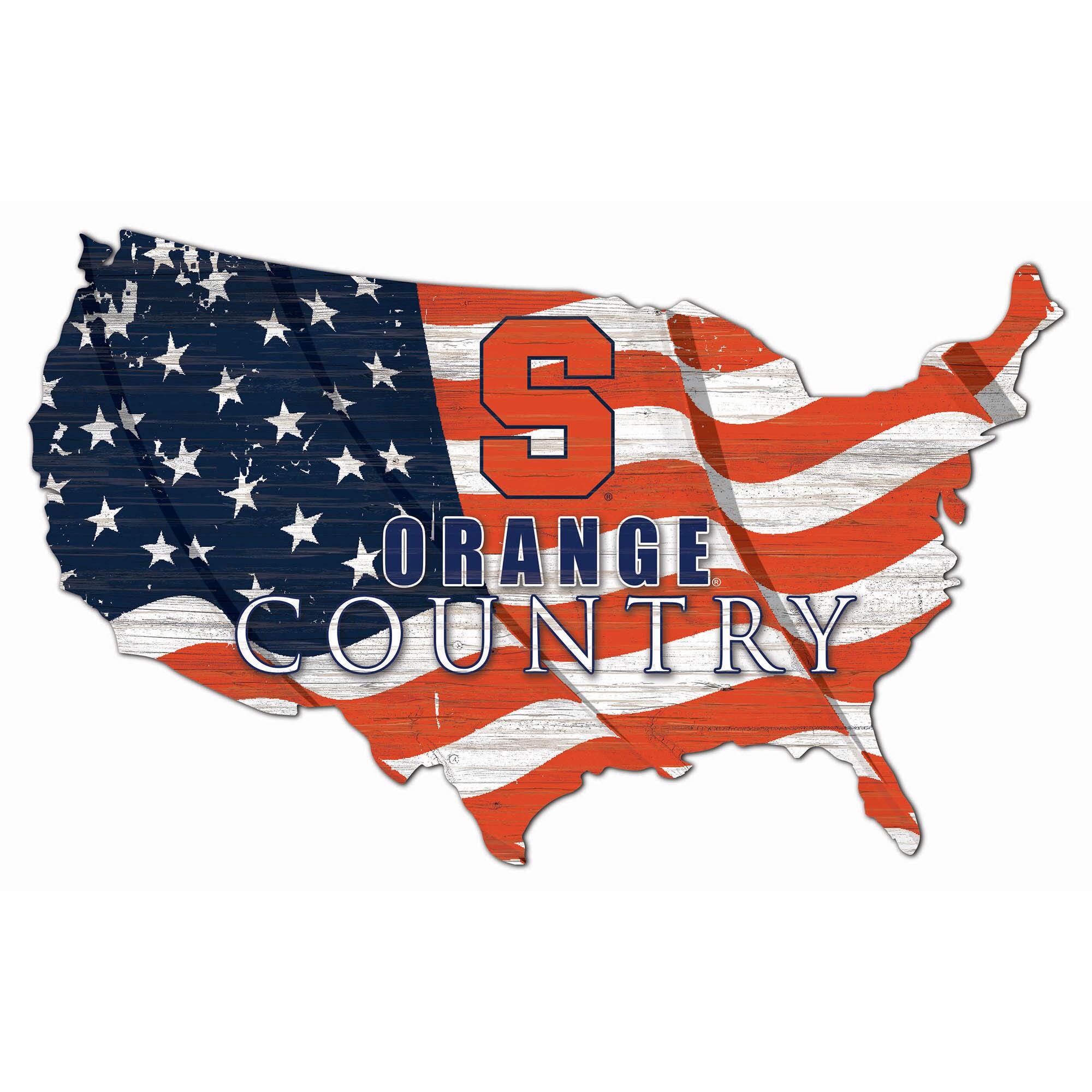 Syracuse Orange USA Flag Cutout Sign